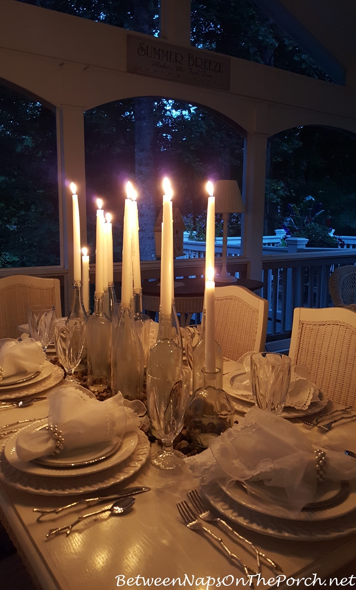 Porch Dining by Candlelight