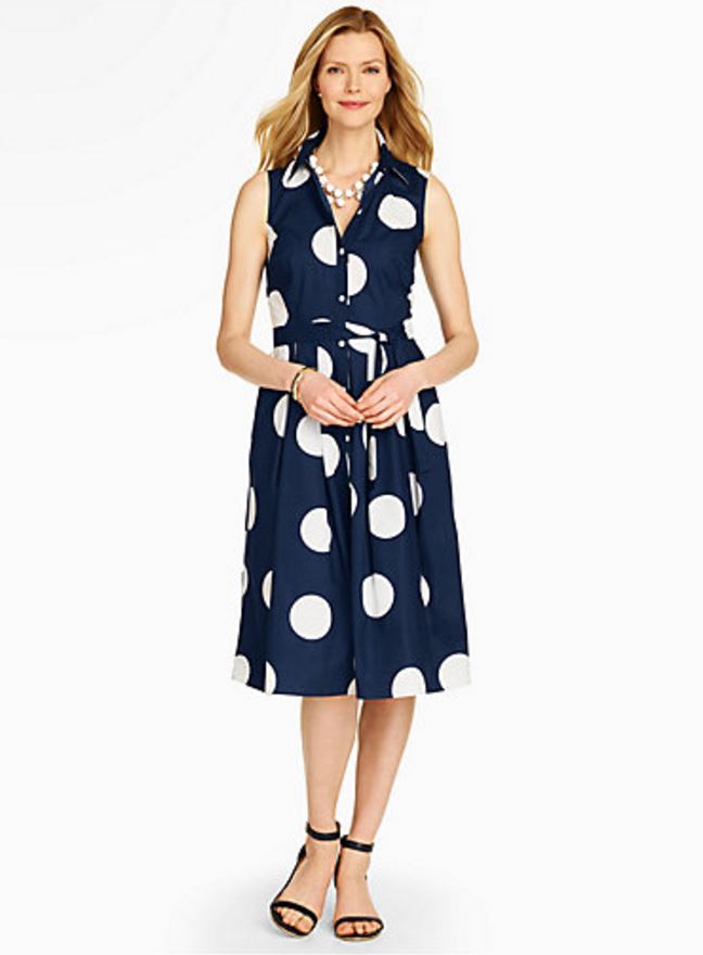 Talbots Polk Dot Dress