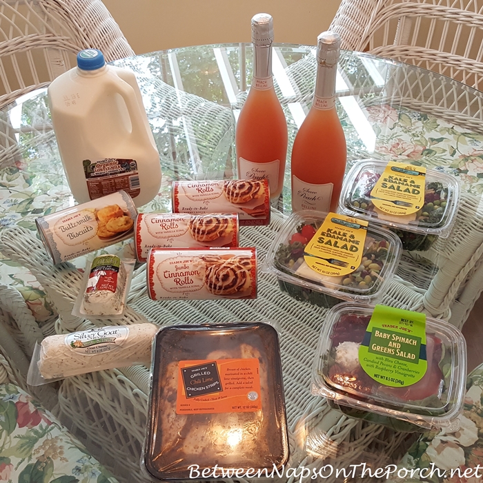 Trader Joe's Milk, Goat's Cheese, and Salads