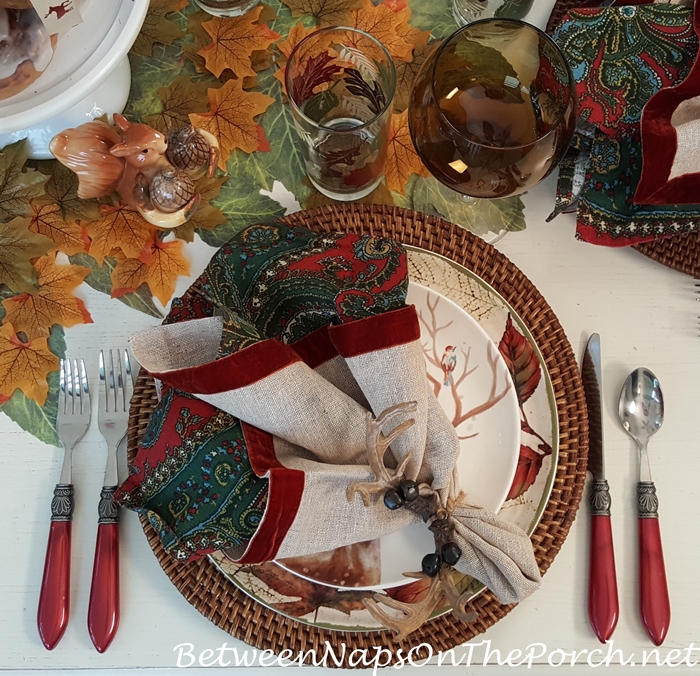 Red Flatware for Autumn Tables