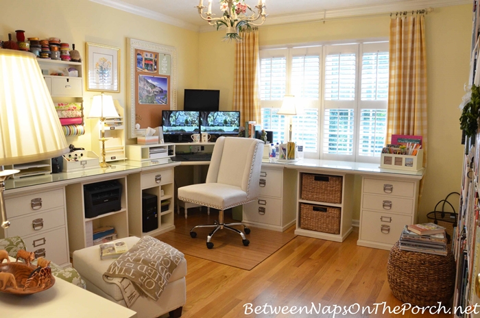 White Upholstered Desk Chair for Home Office