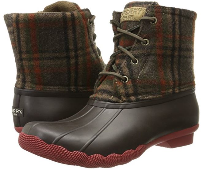 sperry-plaid-wool-rain-boots