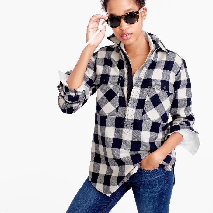 J. Crew Buffalo Check Shirt Jacket