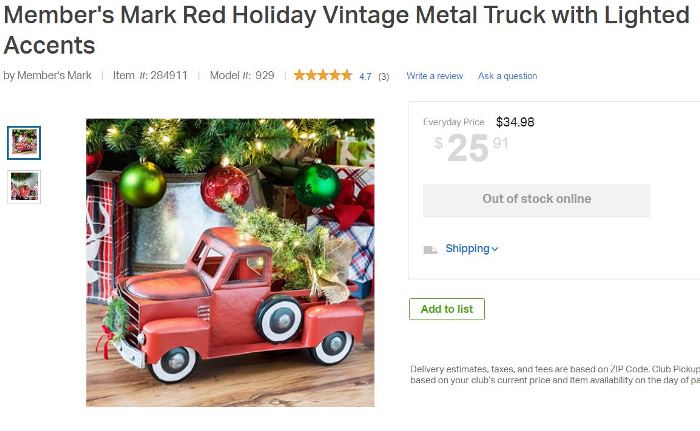 members-mark-red-holiday-vintage-metal-truck-with-lit-tree