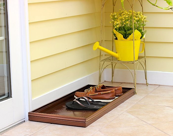 Zinc Boot Tray with Liner  Shoe tray, Boot tray, Entryway shoe