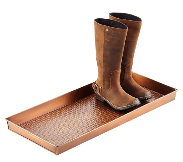 Zinc Boot Tray with Liner  Shoe tray, Boot tray, Entryway shoe