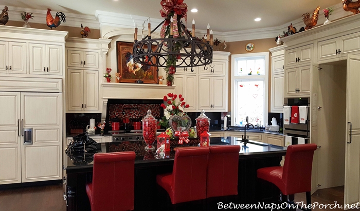 Beautiful Kitchen, White Cabinets, Black Island