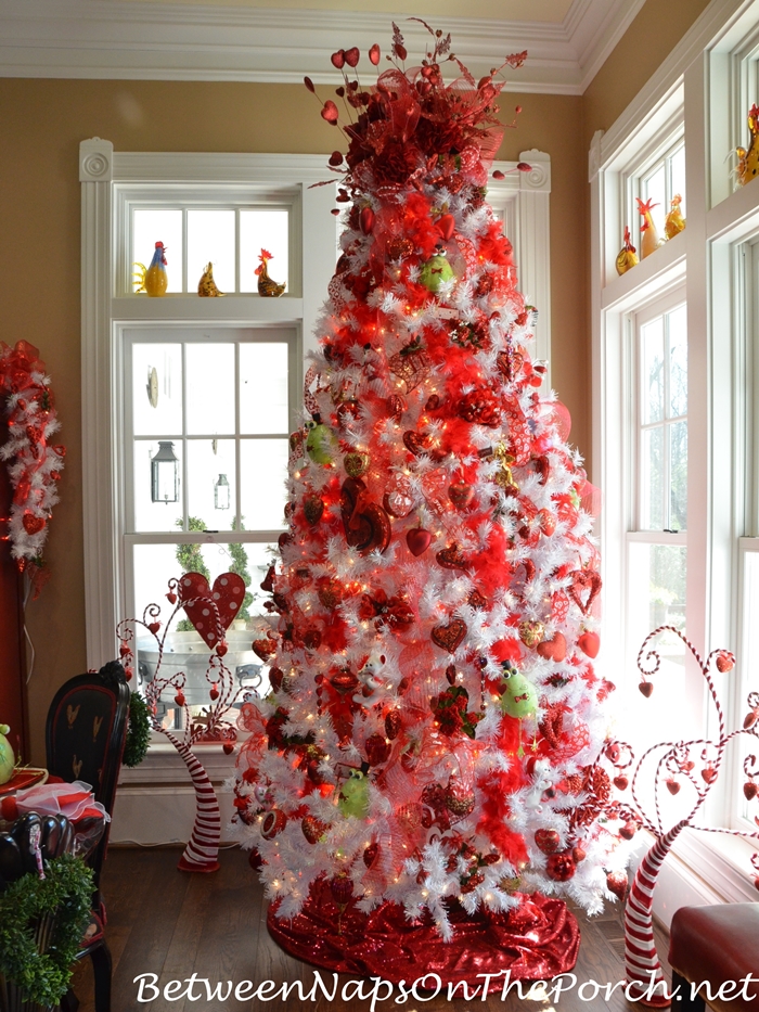 Valentine's Day Tree with Valentine's Day Ornaments and Decorations