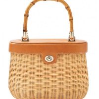 Straw Bag with Bamboo Handle