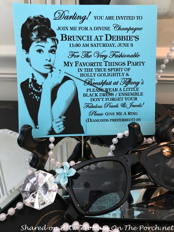 breakfast at tiffany's birthday invitations