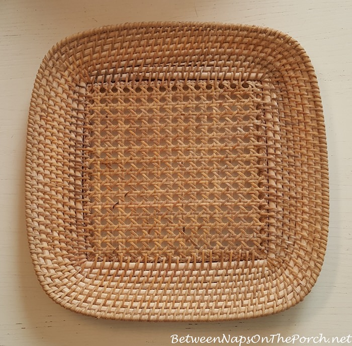 Square rattan clearance chargers