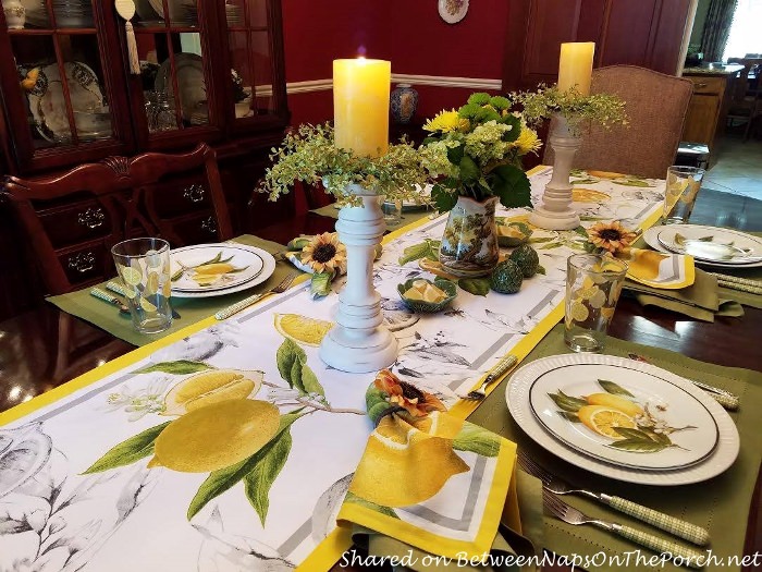 Italian Lemon Themed Table Setting