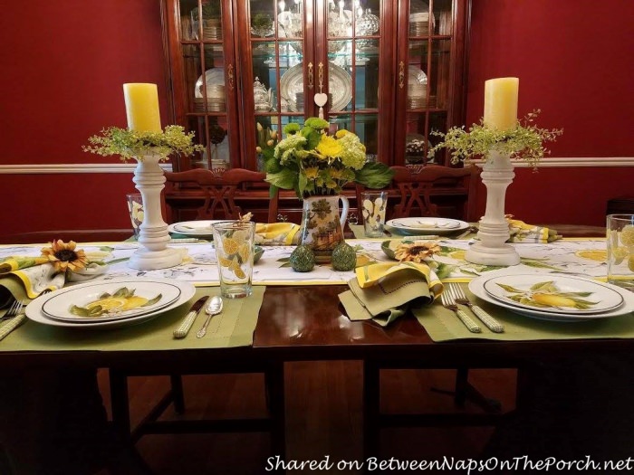 Italian Lemon-Themed Table Setting