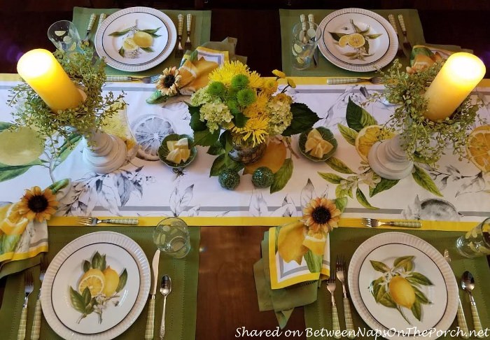 Italian, Sorrento, Lemon Table Setting