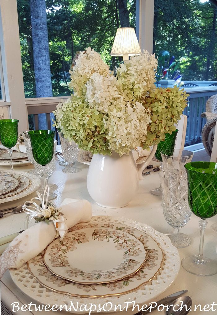 Limelight Hydrangeas for a Summer Table Setting