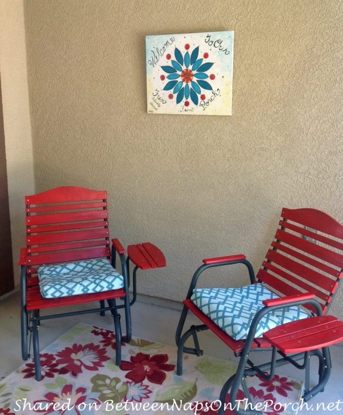 Paint Chair Red for Porch Makeover