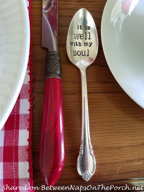 Silver Plate Spoon with Stamped Message