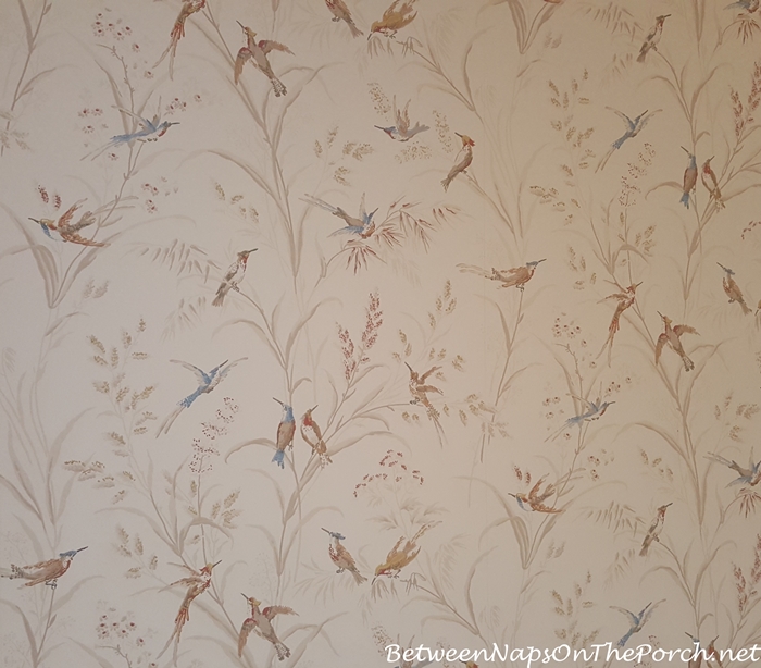 Bird Wallpaper, Bathroom, Ballynahinch Castle, Ireland