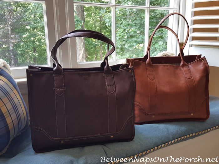 Frye Shopper Tote, Walnut and Saddle Color