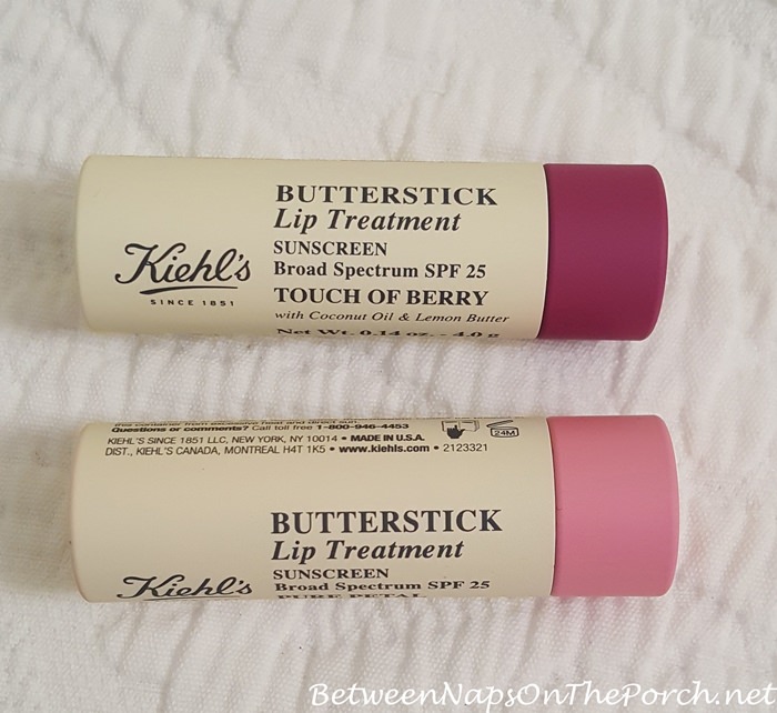 Kiehl's Butterstick Lip Treatment with Sunscreen, Touch of Berry & Pure Petal