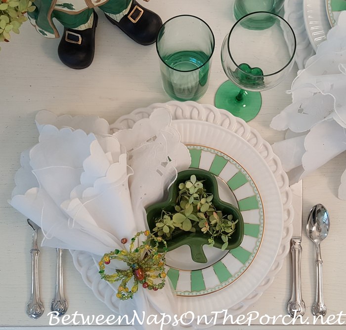 Whimsical Green & White Table Setting with Noritake Carnivale Dinnerware