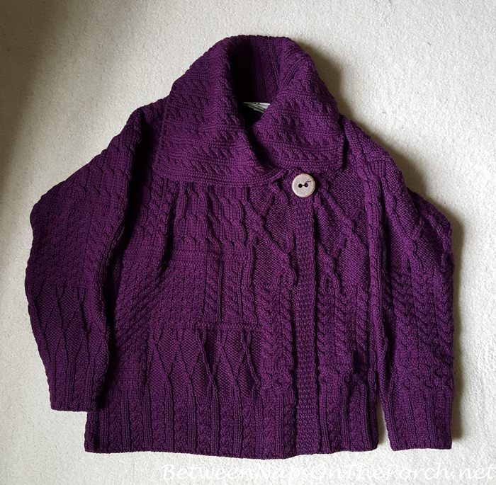 Carraigdonn Merino Wool Sweater, Violet