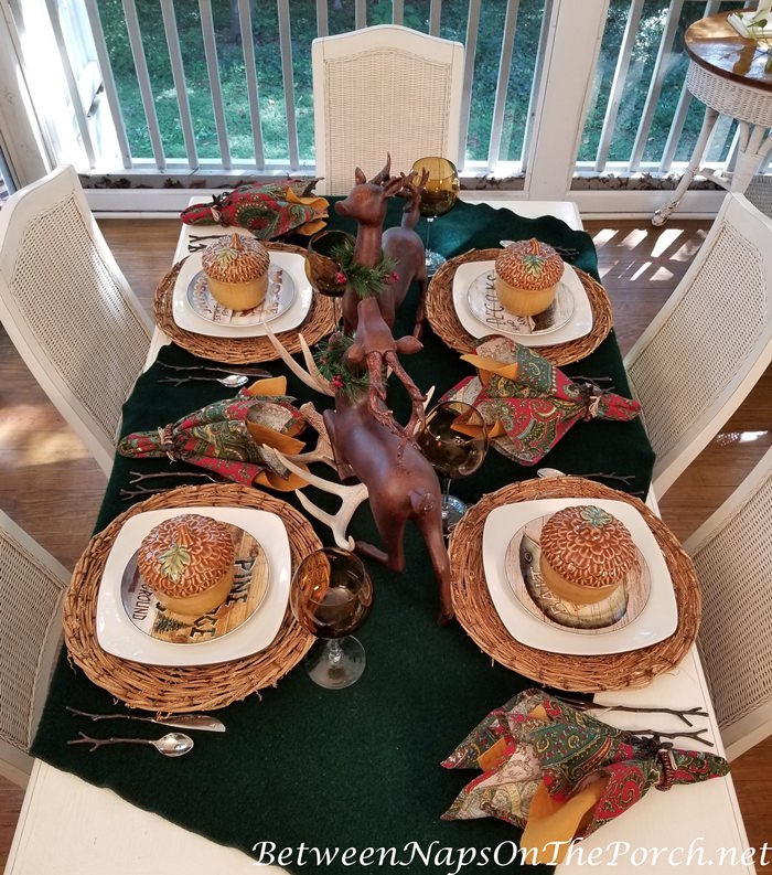 Fall-Autumn Tablescape, Lodge Theme