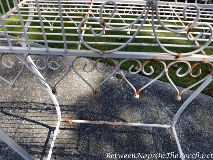 Painting a rusted plant stand