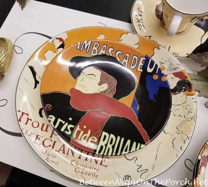 French Moulin Rouge, Sango Cabaret Salad or Dessert Plates