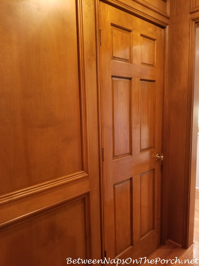 Door Stained to match Judges Paneling, Paneled Walls