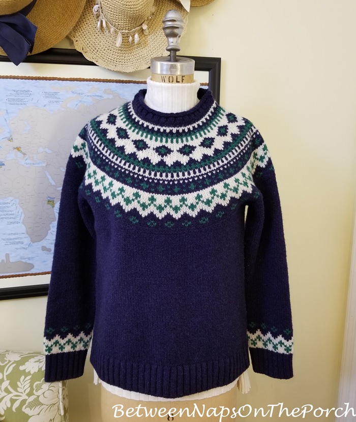 L.L. Bean Fair Isle Sweater with Sundance Legends Ribbed Turtleneck