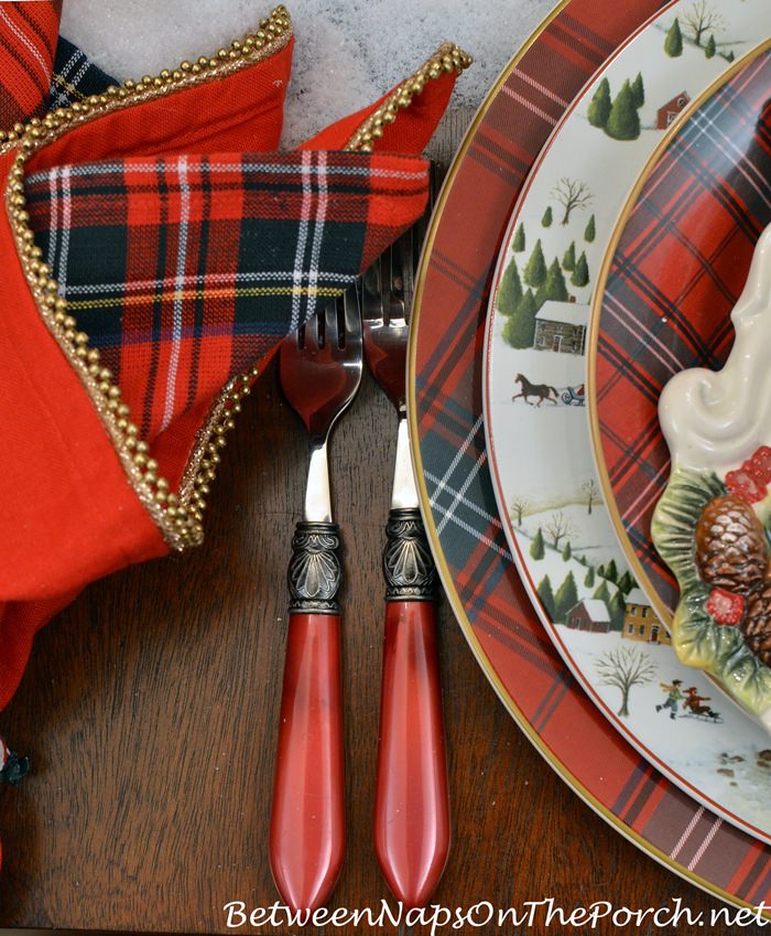 Red Flatware for Christmas