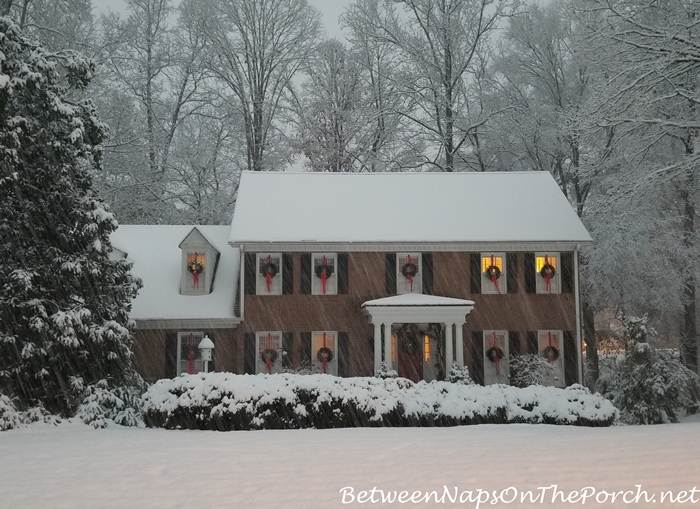 Christmas House in Snow