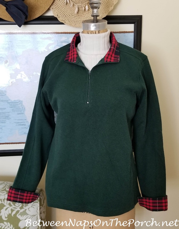 Green and Red Plaid Shirt