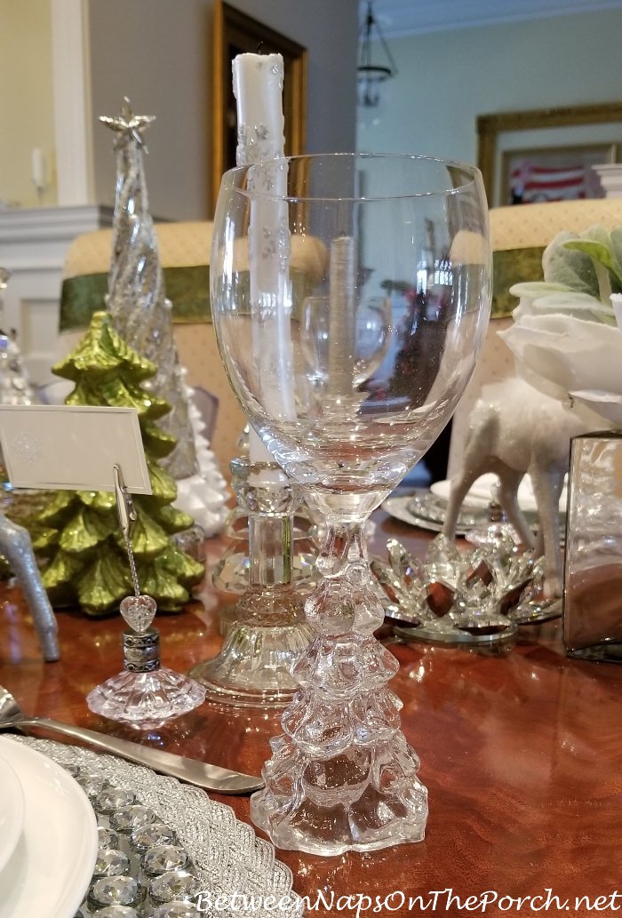 Christmas Tree Stem Wine Glass