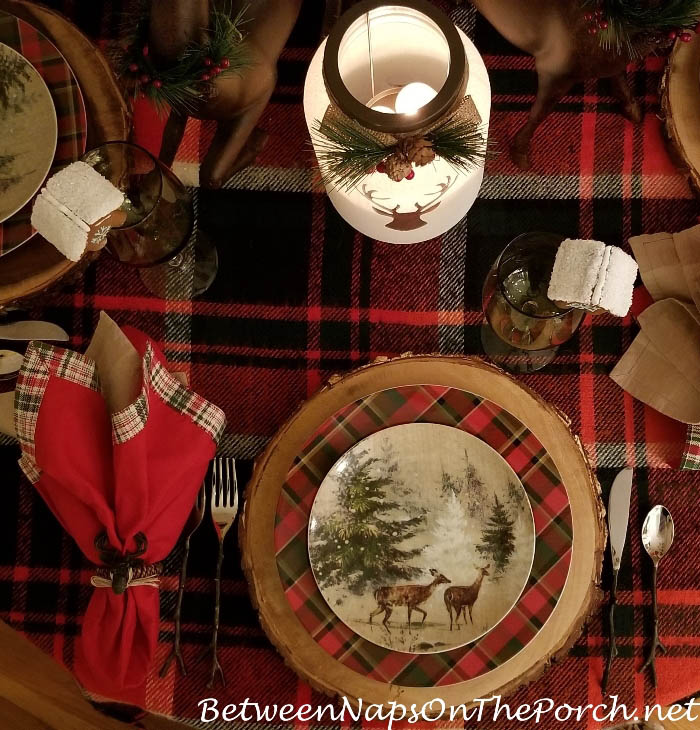 Cozy Plaids for Winter Dining, Winter Table Setting Ideas