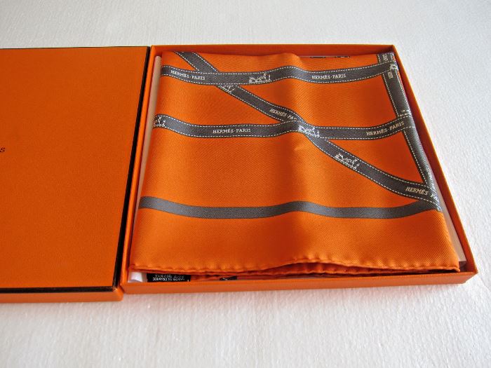 Hermès L'Effet Domino Framed Scarf