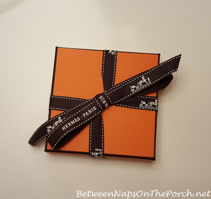 Hermes Orange Tie/Scarf Boxes W/ Ribbons 15 H x 5 W x .75 (Set