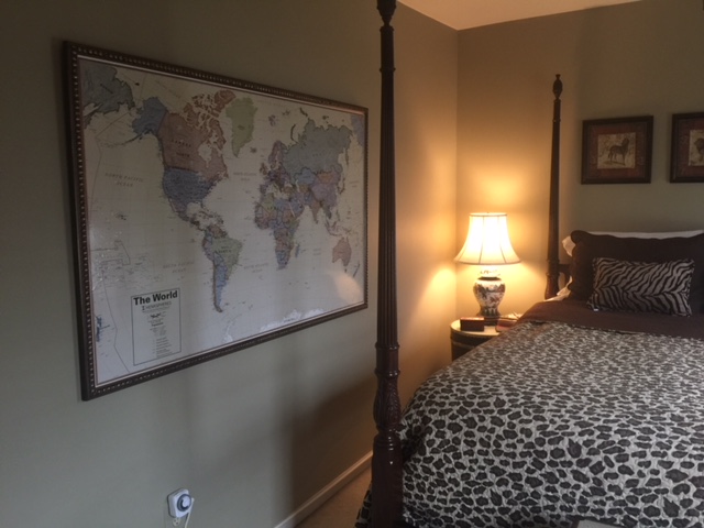 Map for a Travel Themed Guest Room