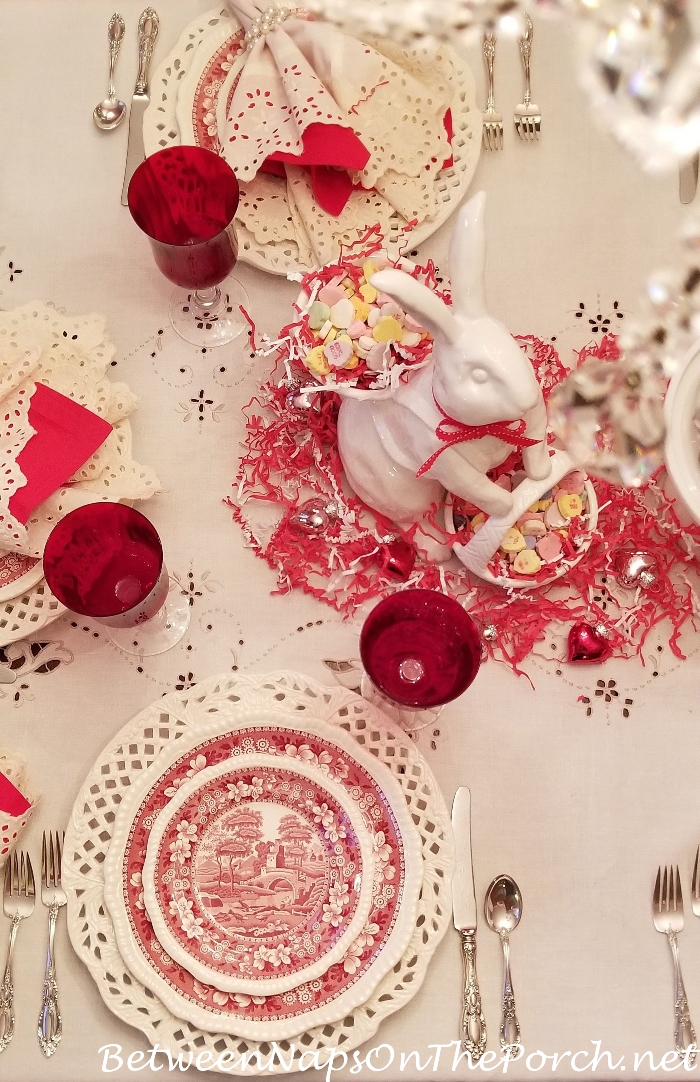 Valentine's Day Table Setting with Copeland Spode