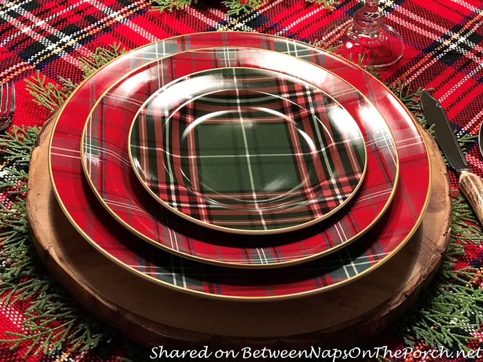 Plaid Table Setting with Tartan Dishware