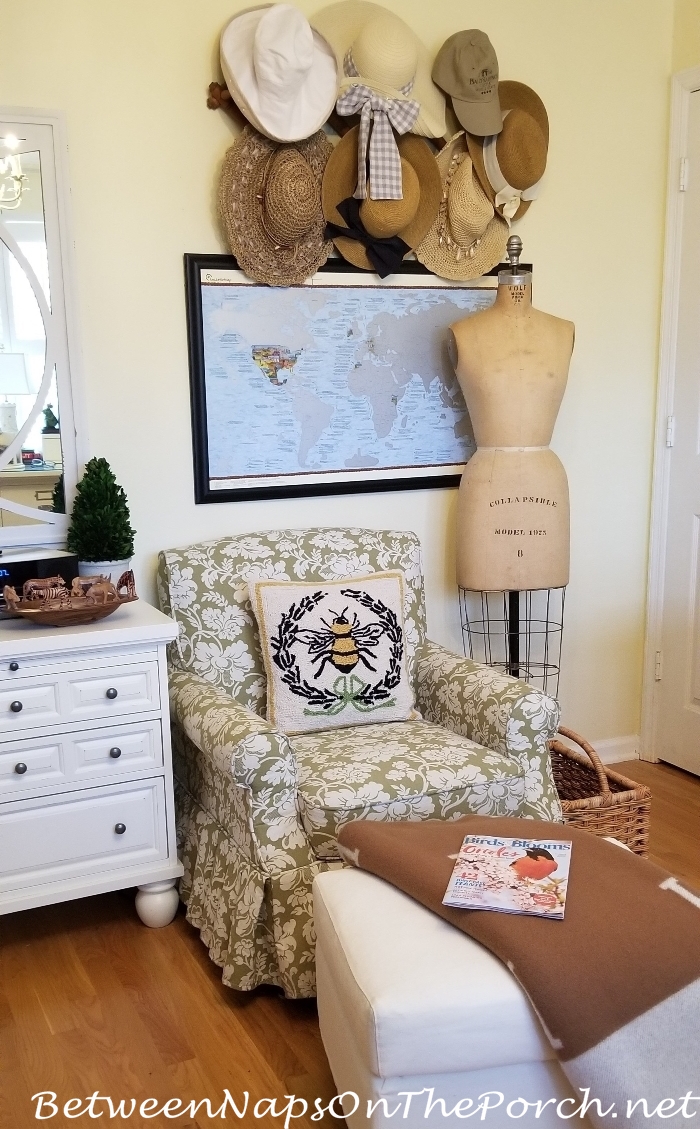 Reading Corner for a Home office, Vintage Dress Form