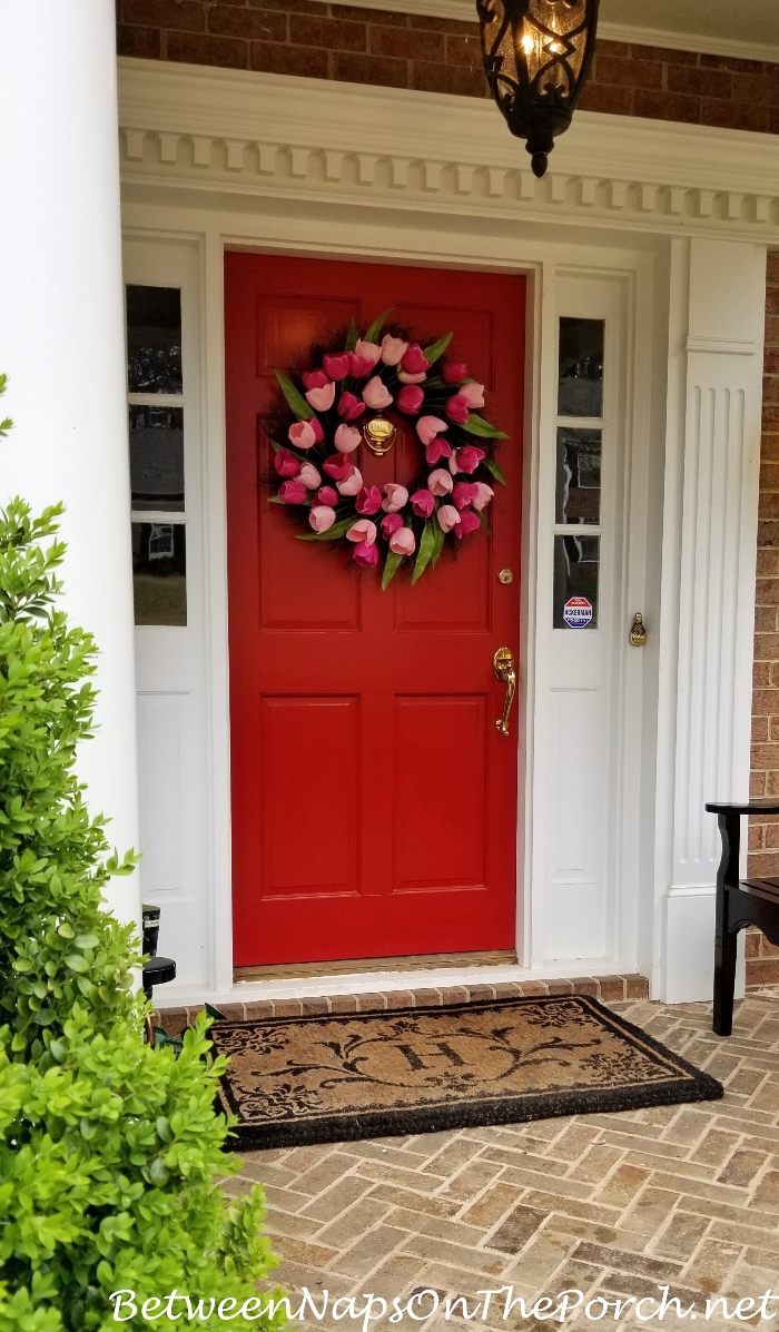 Red Door Wreaths - Red Wreaths - Spring Wreath - Summer Wreath