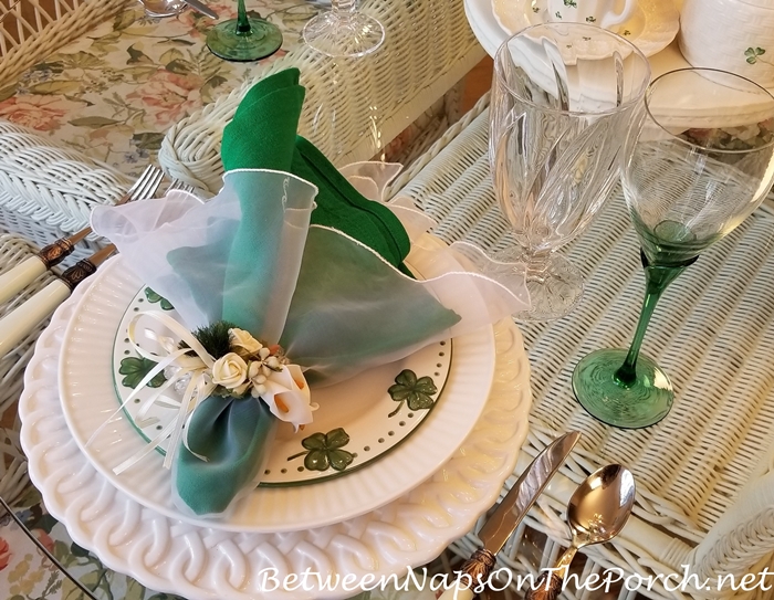 St. Patrick's Day Table, Shamrock Plates