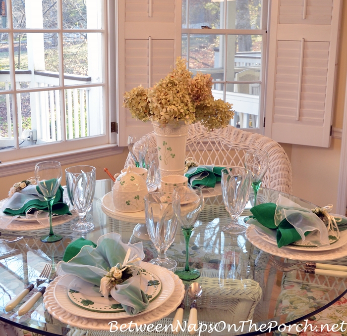 St. Patrick's Day Table with Belleek Pottery