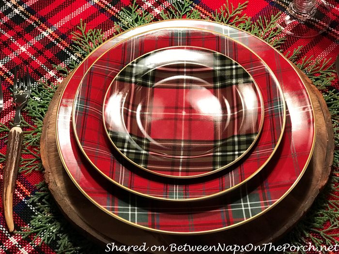 Plaid hotsell salad plates