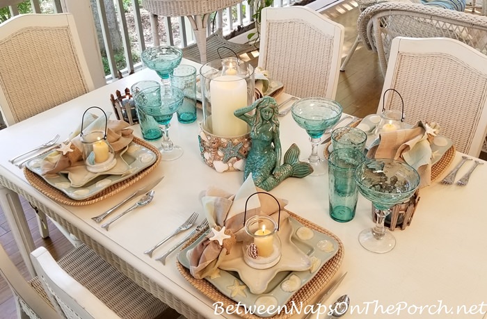 Beach-Themed Table Setting