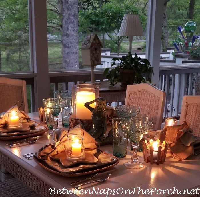 Candlelit Dinner on a Screened Porch