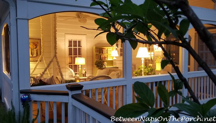 Nightime on a Screened Porch