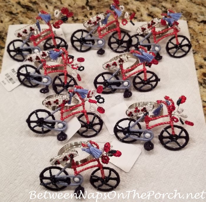 Bicycle Napkin Ring Holders
